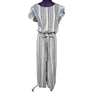 NWT Lane Bryant Flutter Cap Sleeve Linen Blend Jumpsuit Size 20 Women's Plus